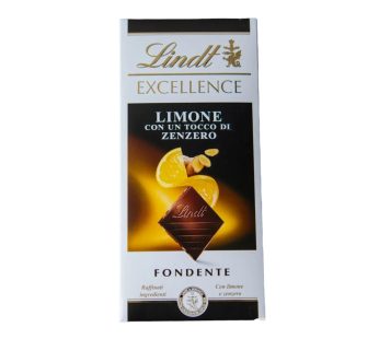 Чорний шоколад Lindt Excellence з імбиром і лимоном 100 г