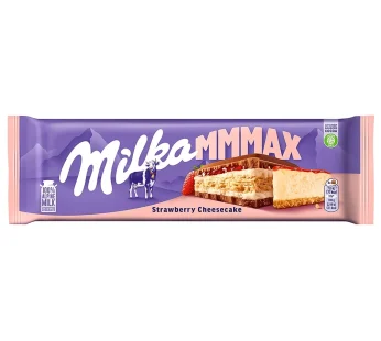 Шоколад чізкейк полуниця Мілка Milka mmMax strawberry 300 г